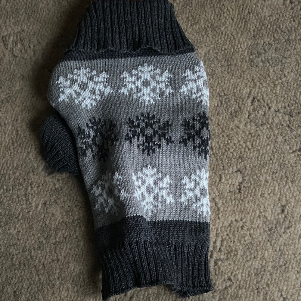 Small winter grey sweater for dogs
